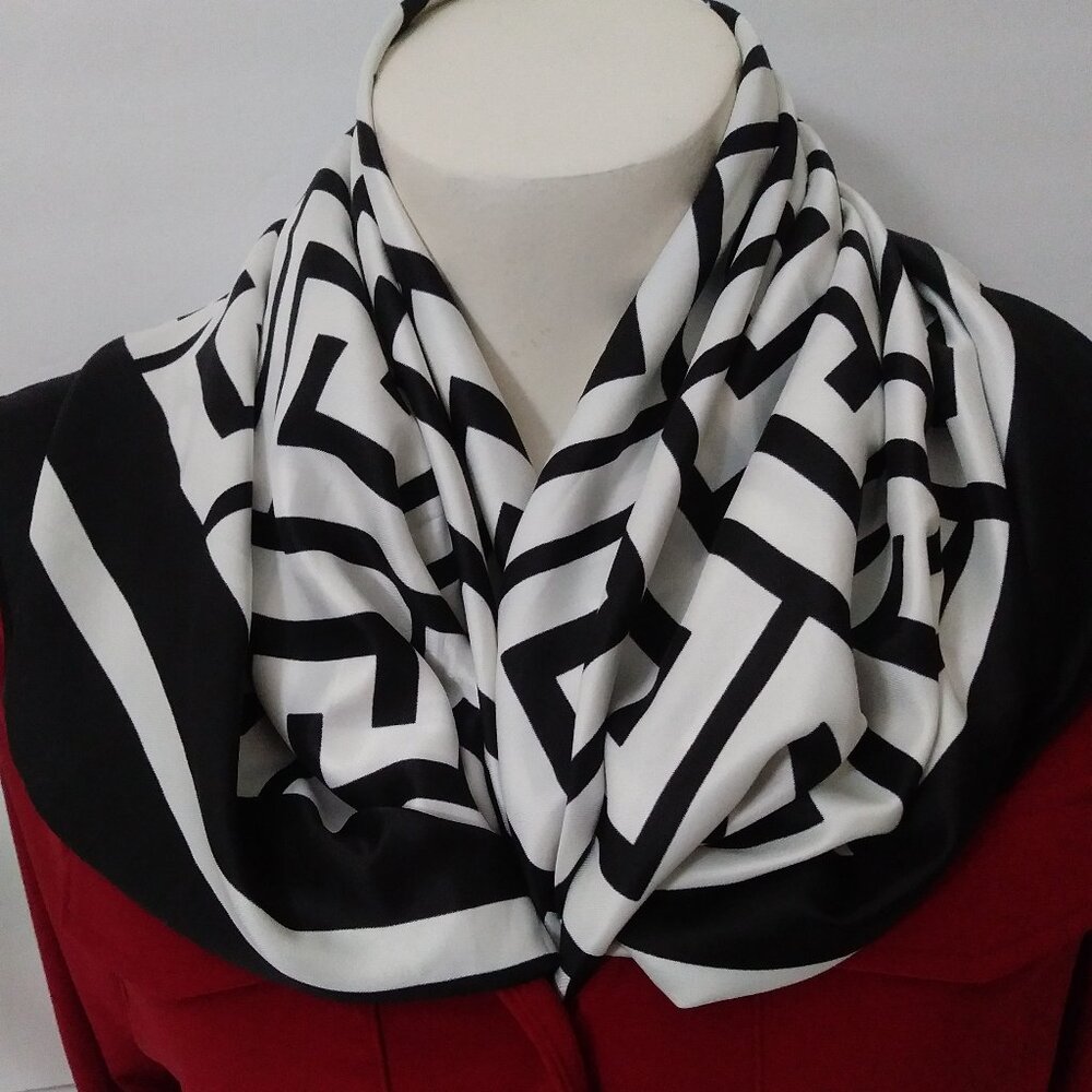 Aldo White Black Large Scarf